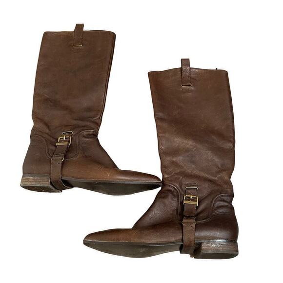 7 For All Mankind Edge Riding Boots Women's Brown Size 10 - Picture 3 of 8